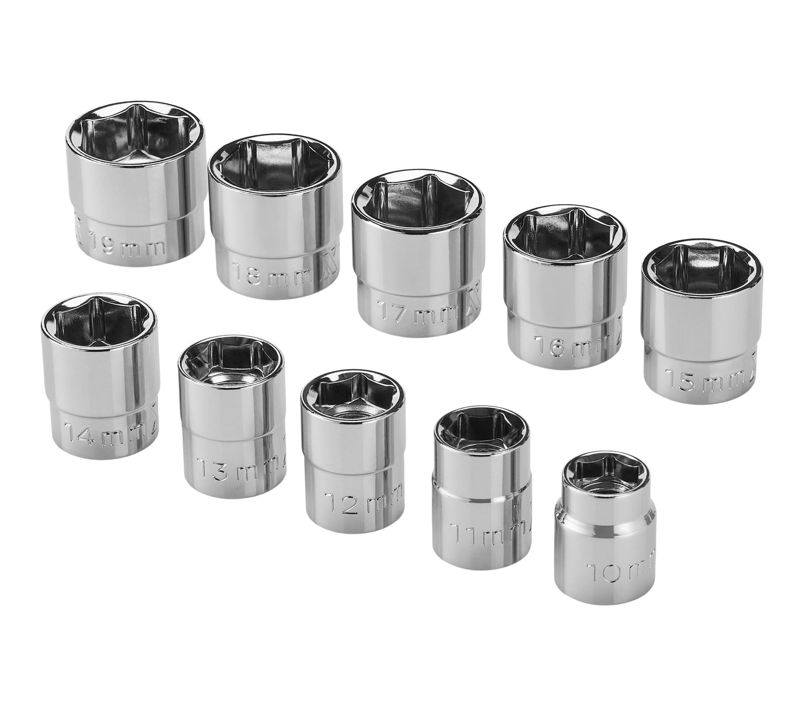 10 Piece 3/8" Drive Low Profile Socket Rail J4B0 - product image 1