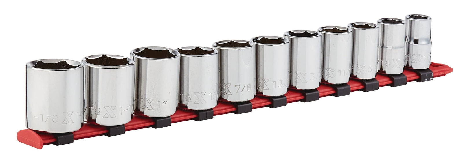 1/2-in Drive 6 Pt. Socket Set, SAE, Nickel-Chrome Plating, 11-pc W9O0 - product image 2