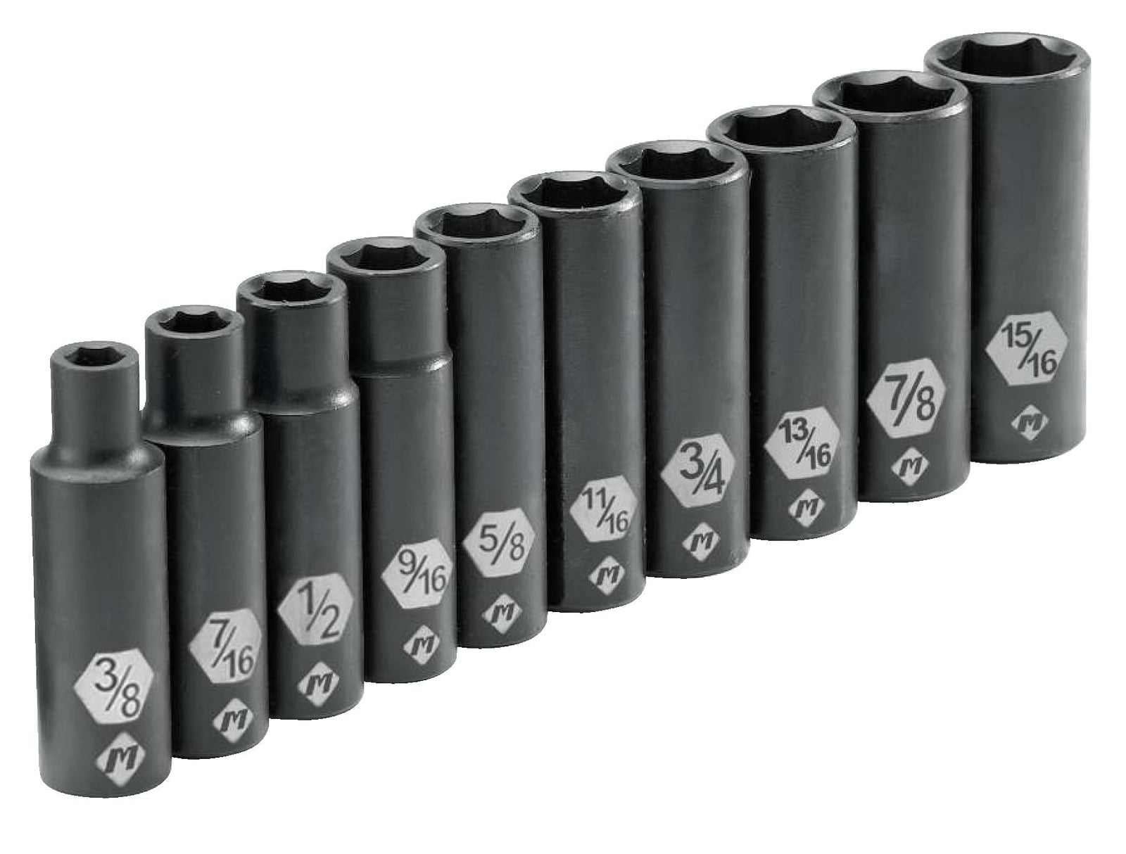 1/2-in Drive Deep Impact Socket Set, SAE, 10-pc U2X8 - product image 1