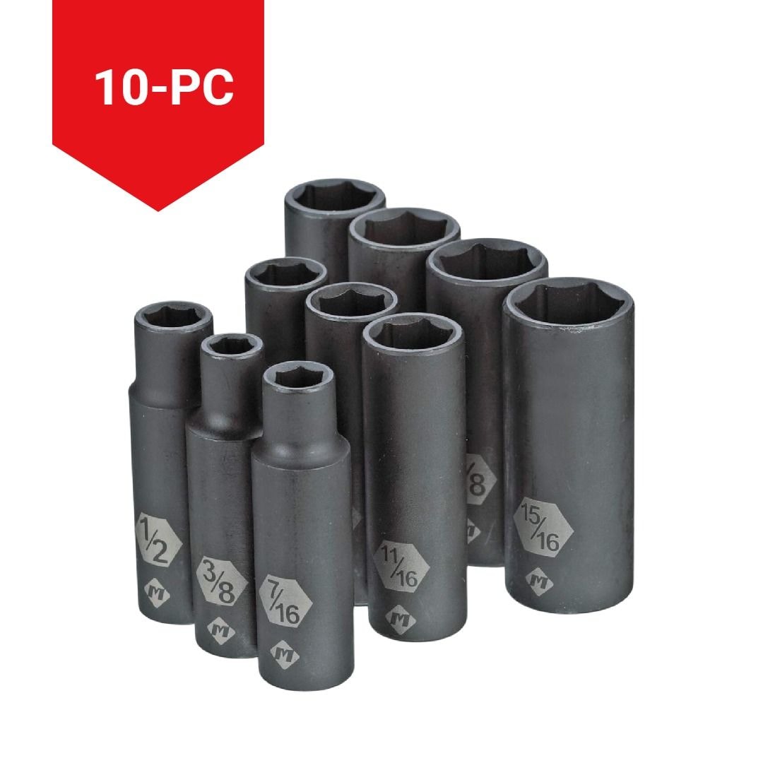 1/2-in Drive Deep Impact Socket Set, SAE, 10-pc U2X8 - product image 5