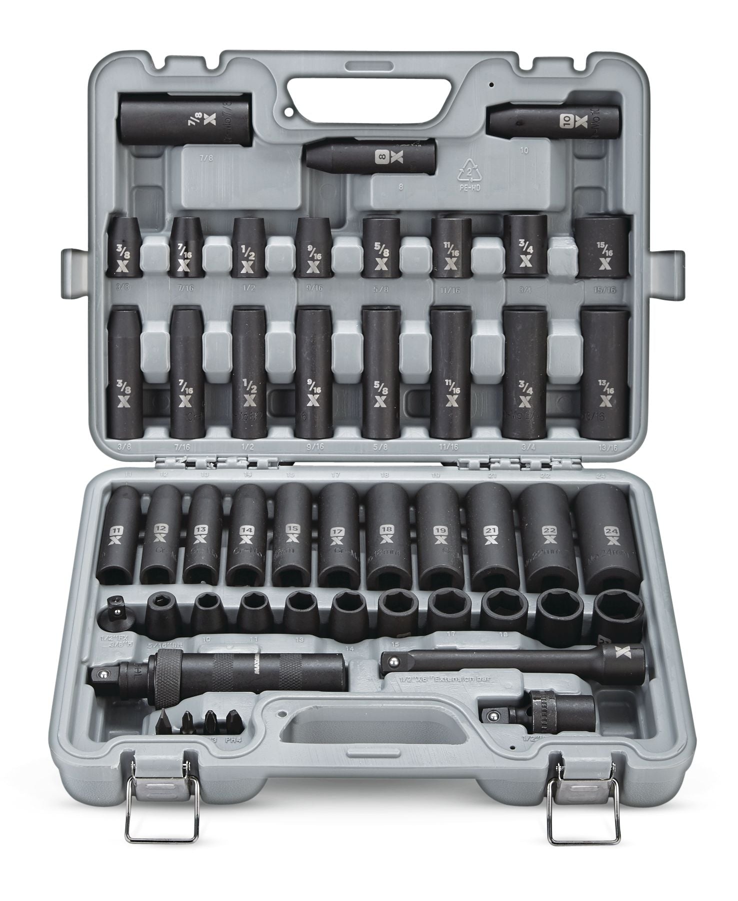 1/2-in Drive Professional Grade Impact Socket Set, 48-pc, CRMO E5H7 - product image 1
