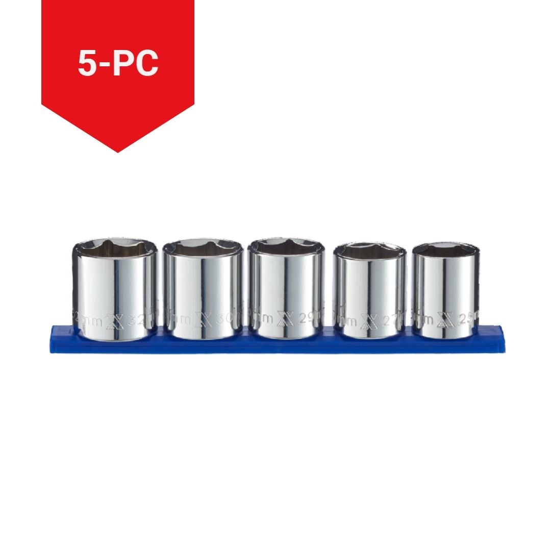 1/2-in Drive XL Socket Set, Metric, 5-pc B9M5 - product image 1