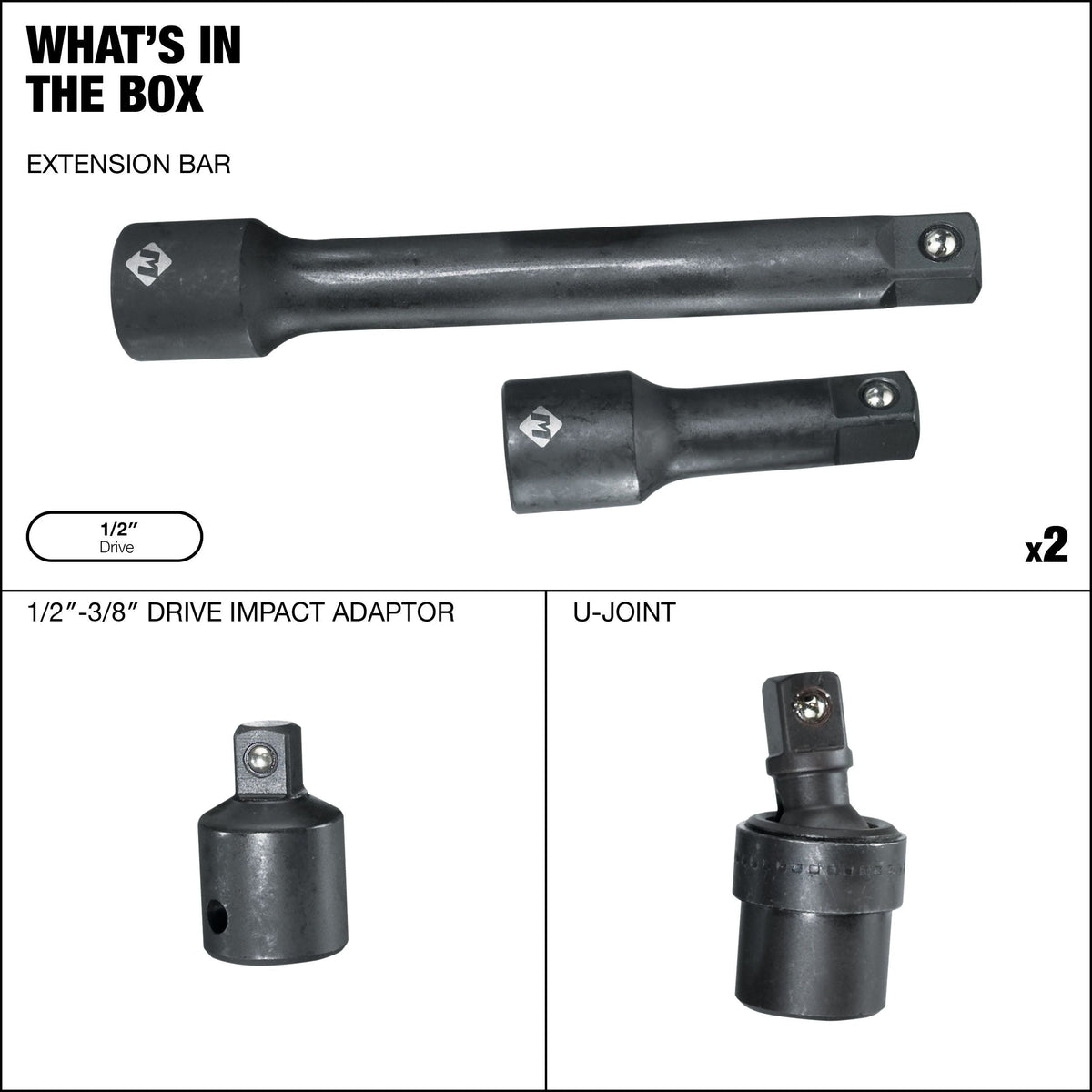 1/2-in Impact Accessory Kit, 4-pc O7T2 - product image 2