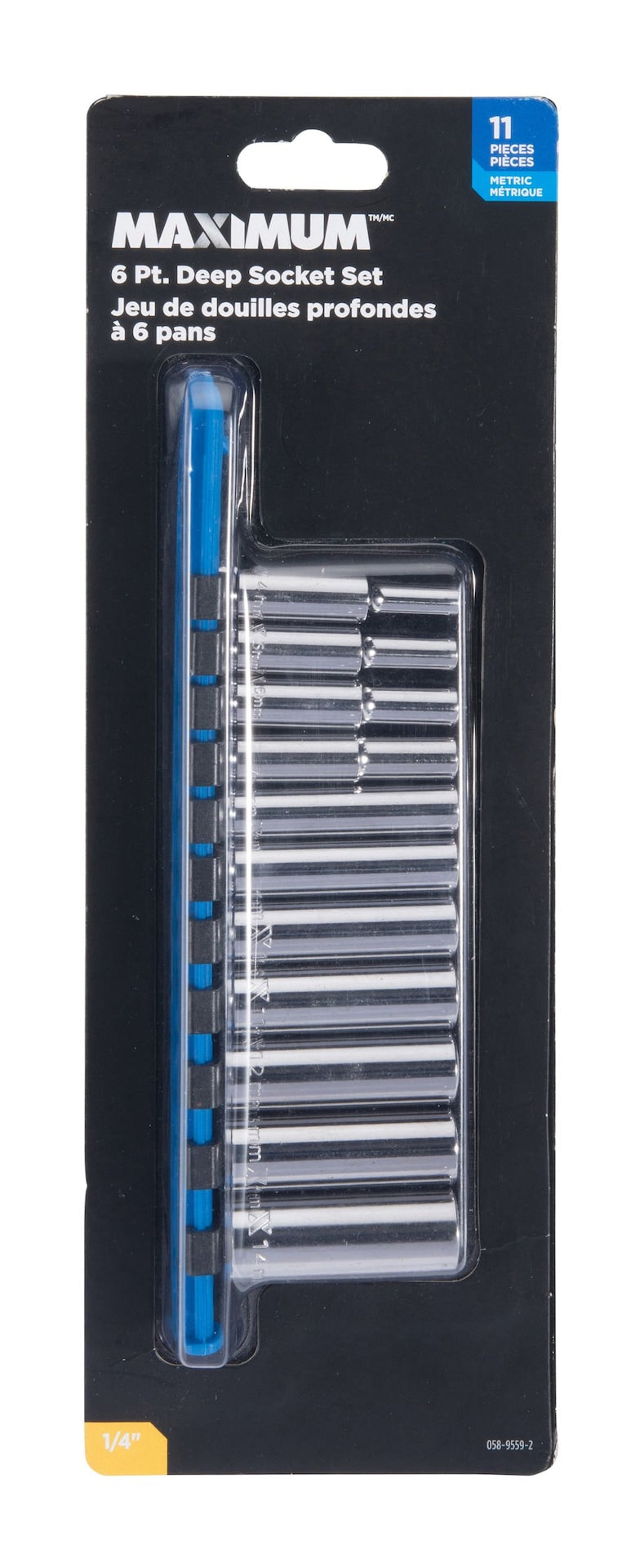 1/4-in Drive Deep Socket Set 11-pc, CRV, Nickel-Chrome Plating G1K6 - product image 2