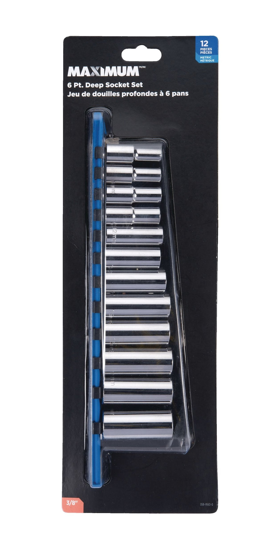 3/8-in Drive Deep Socket Set 12-pc, Metric, CRV, Nickel-Chrome Plating I5A7 - product image 1