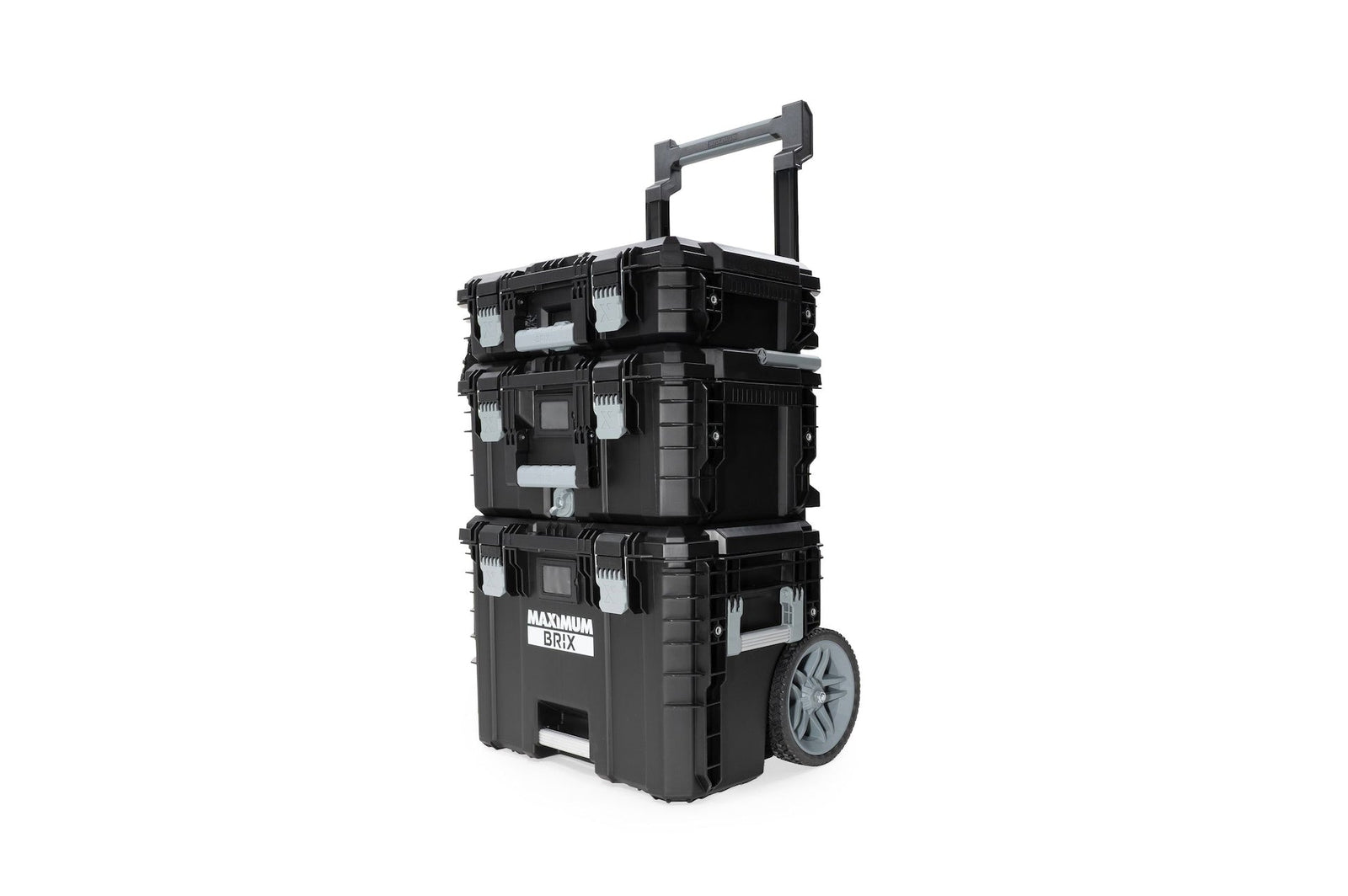 Brix Modular Portable Toolbox/Tool Storage System with Wheels, IP65, 23-in x 19-in x 33-in, 3-pc Q0W7 - product image 1