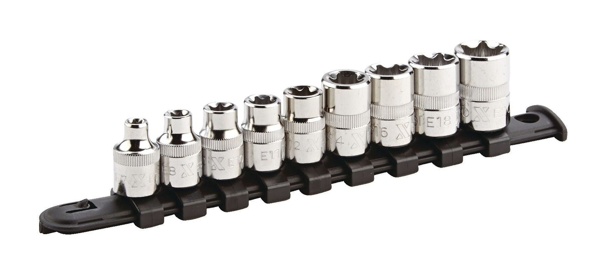 E-Torx Bit Socket Set, Chrome-Plated, 9-pc G7Y3 - product image 1