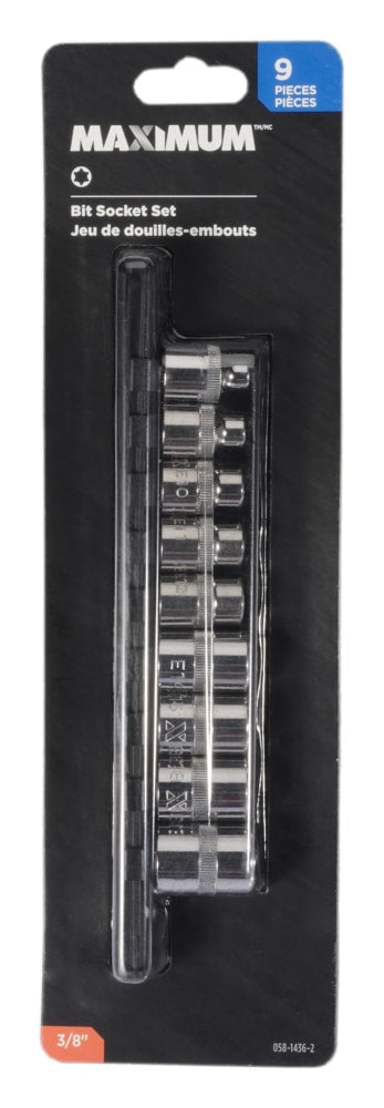 E-Torx Bit Socket Set, Chrome-Plated, 9-pc G7Y3 - product image 3