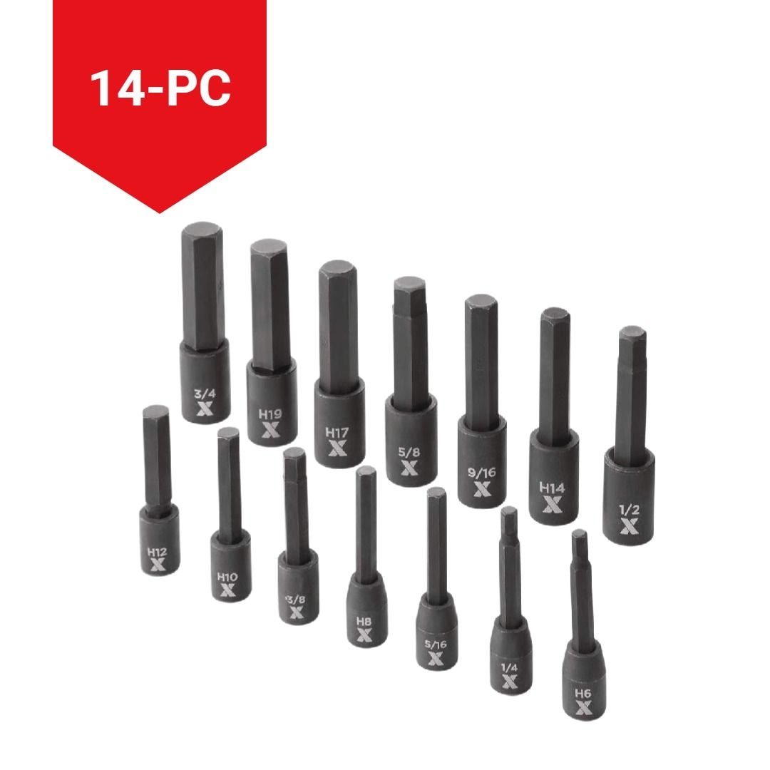 Hex Impact Socket & Bit Socket Set, 14-pc, SAE/Metric Y0J5 - product image 7
