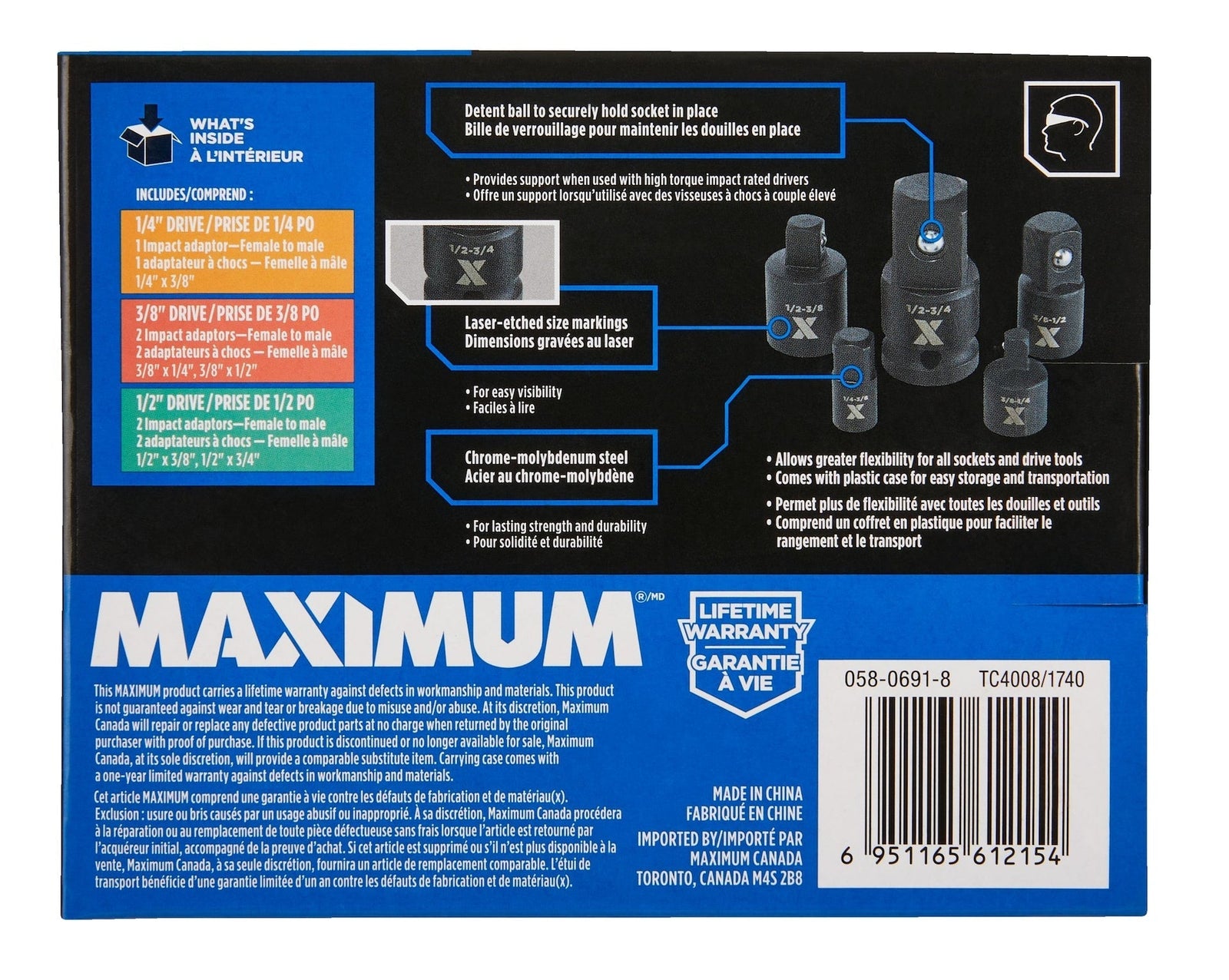 Impact Adapter Set with Case, 5-pc L9S9 - product image 5