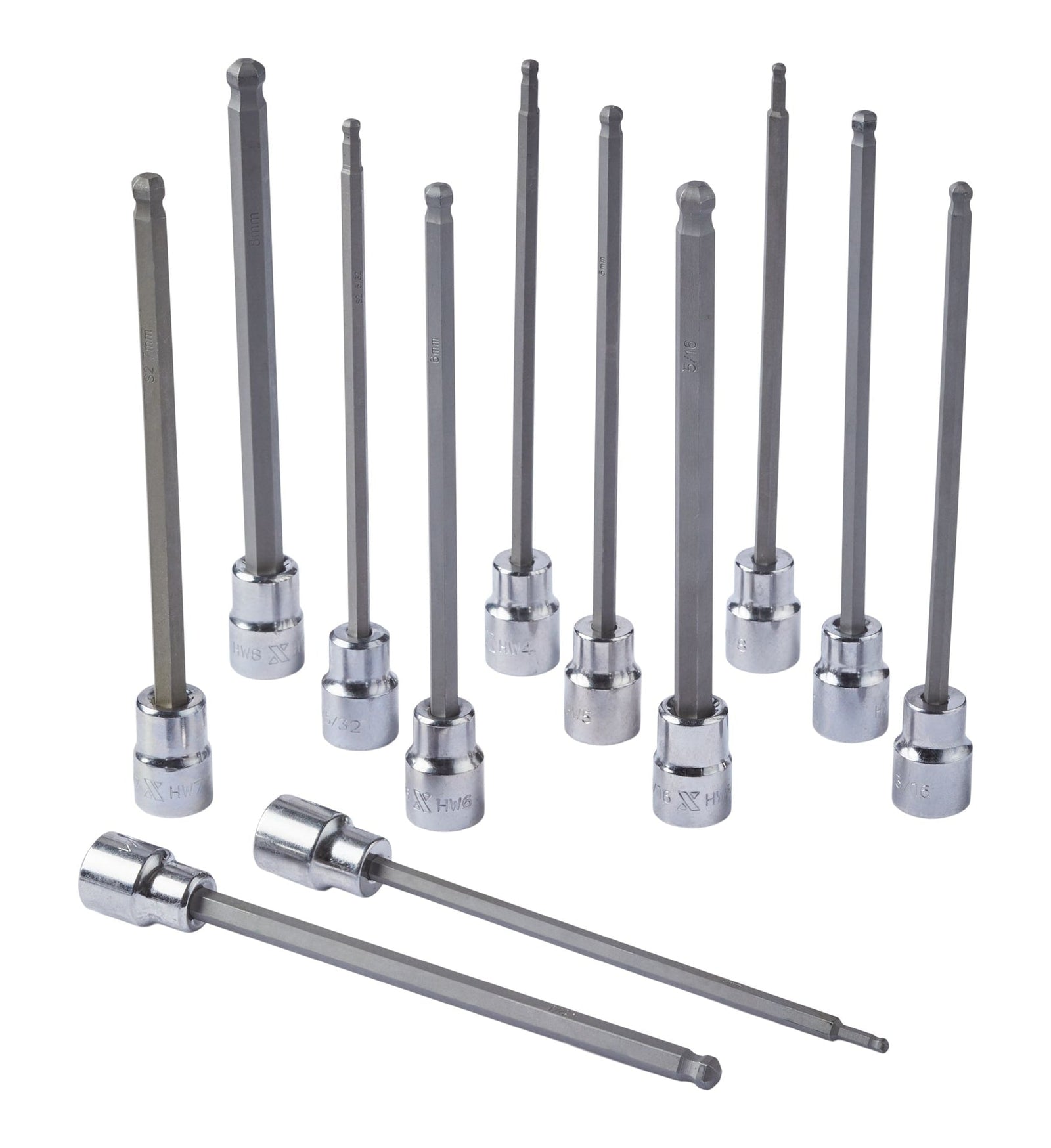 Long-Arm Ball End Bit Socket Set, 3/8-in, 12-pc U9J9 - product image 2