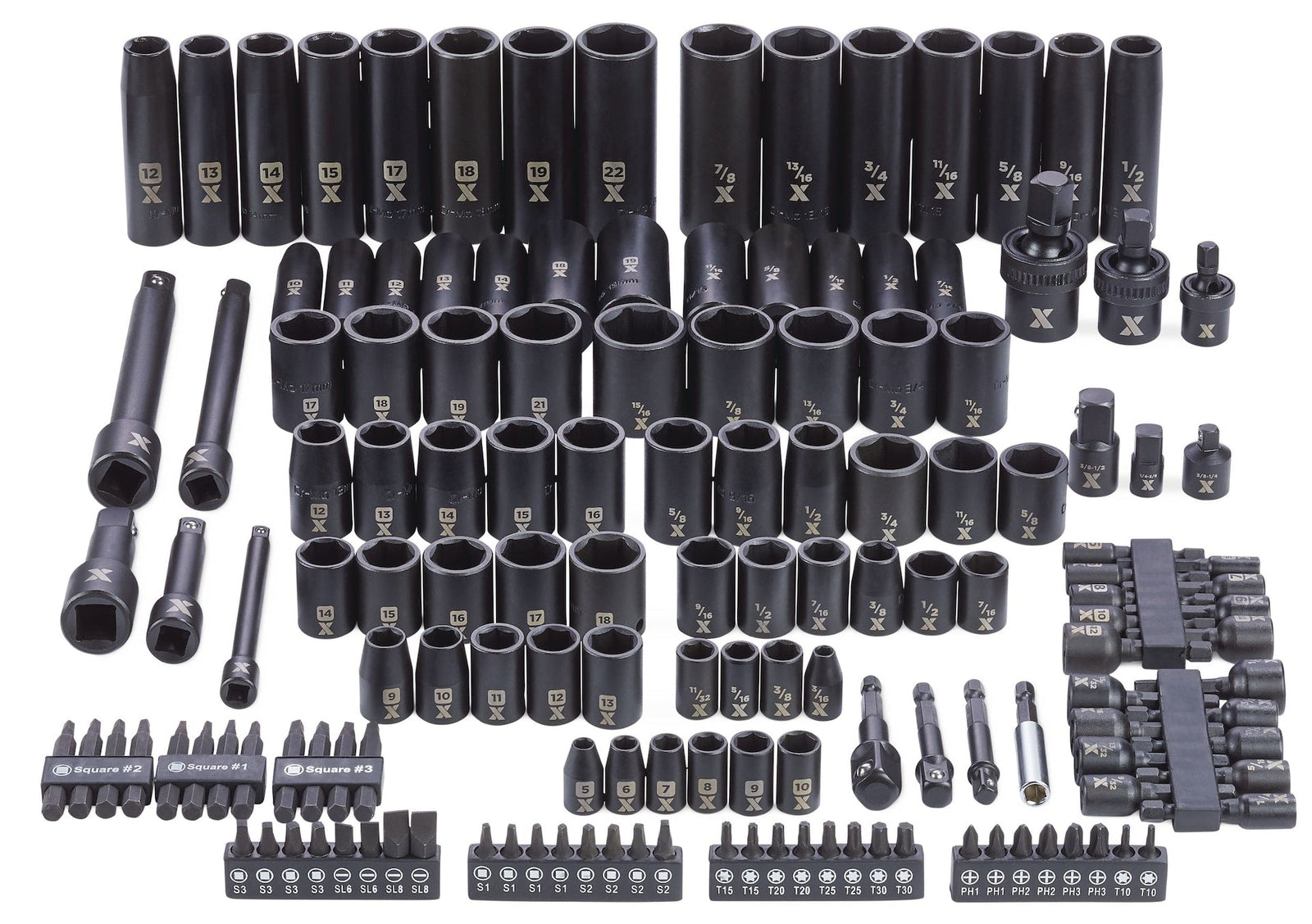 Professional Grade Impact Socket Set, 150-pc, SAE / Metric, CRMO R2H6 - product image 6
