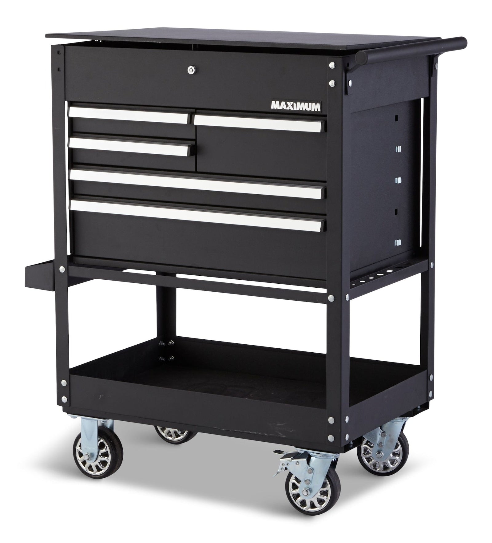 Rolling Mechanics Tool Cart with 5 Drawers, Black, 30-in V9F1 - product image 1