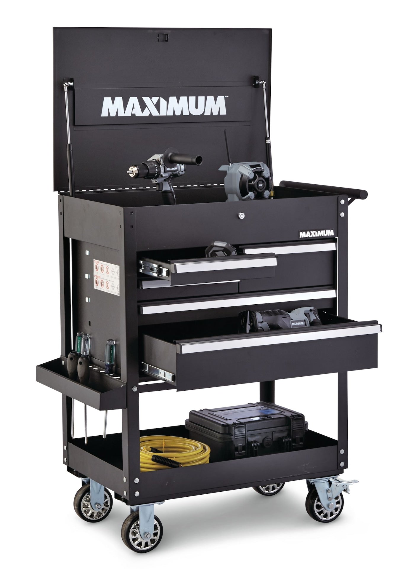 Rolling Mechanics Tool Cart with 5 Drawers, Black, 30-in V9F1 - product image 7