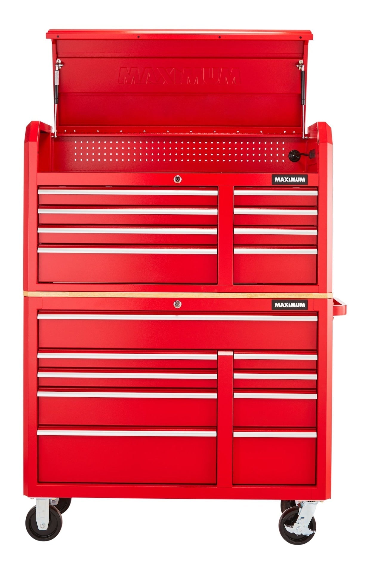 Tool Storage Cabinet, Built-In Power Bar with USB, 9-Drawer, 47-in, Red P2O6 - product image 6