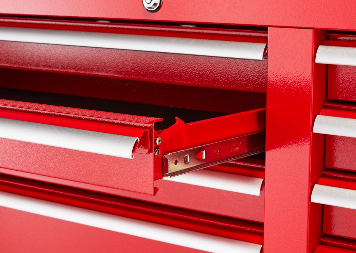 Tool Storage Cabinet, Built-In Power Bar with USB, 9-Drawer, 47-in, Red P2O6 - product image 7