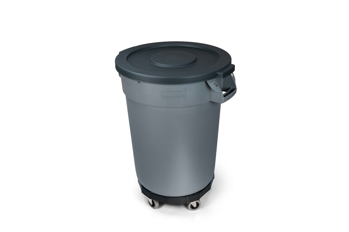 Universal Commercial Heavy-Duty Resin Garbage Can Dolly, Black H1C7 - product image 1