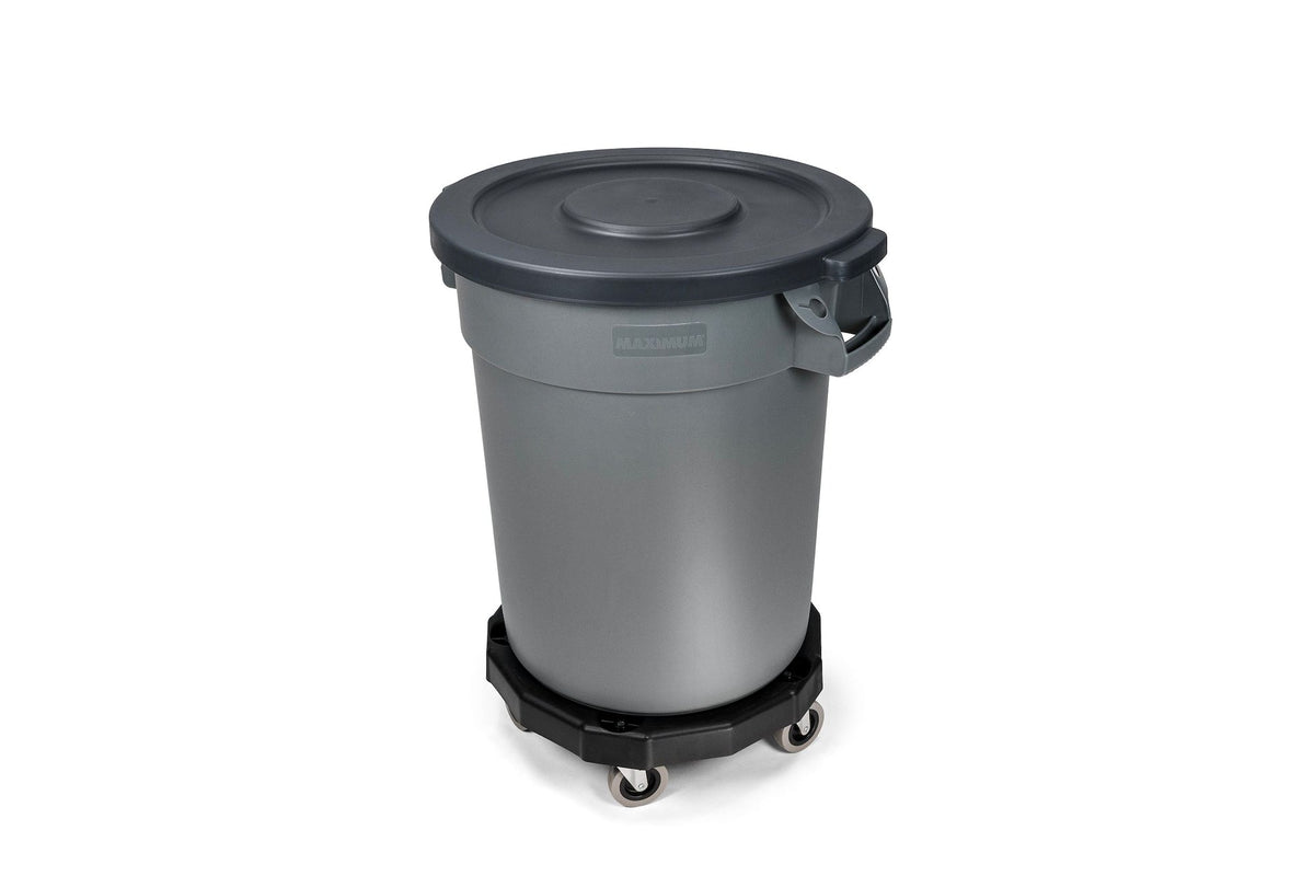 Universal Commercial Heavy-Duty Resin Garbage Can Dolly, Black H1C7 - product image 5