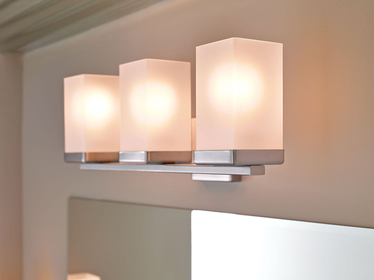 90-Degree Vanity Lighting Fixture, Brushed Nickel, 3-L C7O2 - product image 4