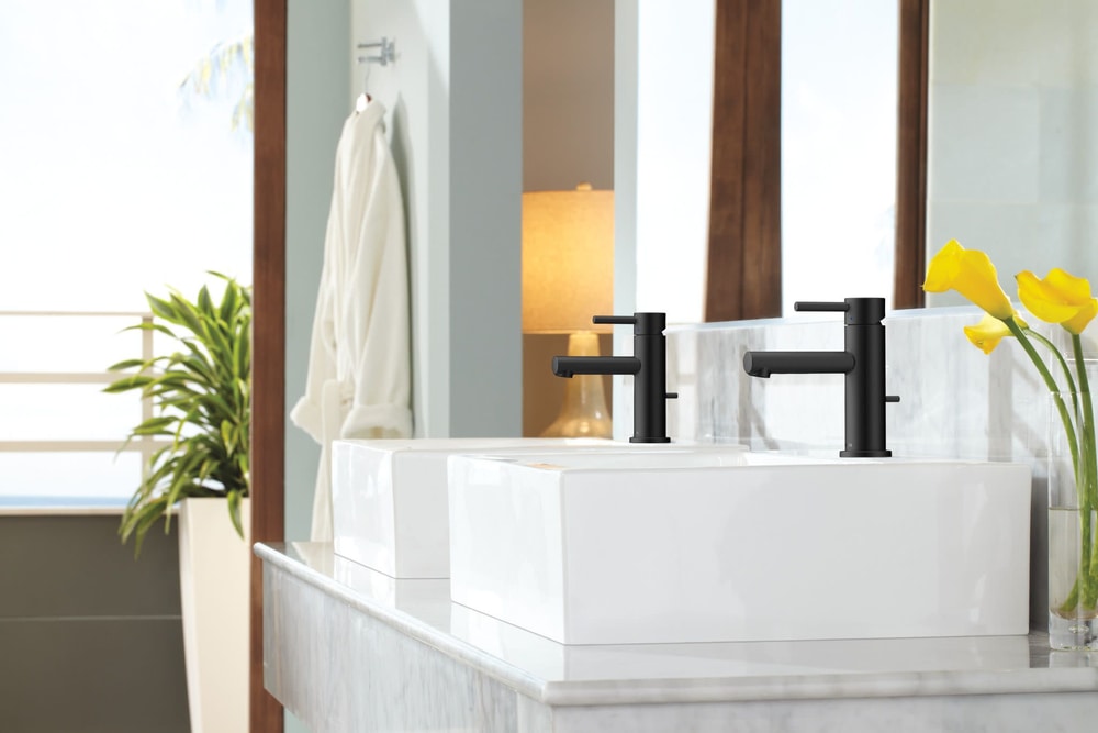 Align Single Handle Single Hole Bathroom Sink Faucet, Matte Black T0I9 - product image 8