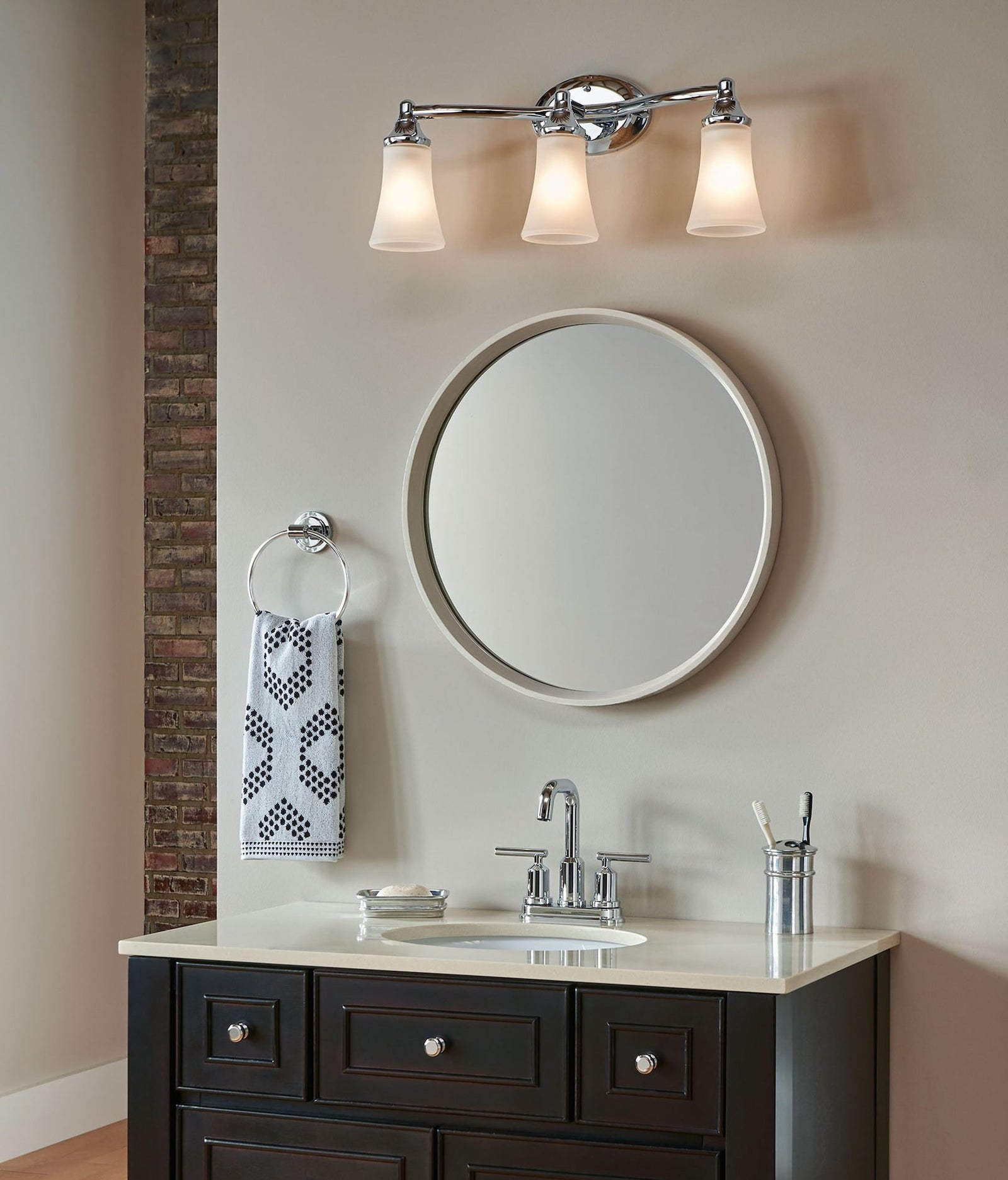 EVA 3-Light Vanity Lighting Fixture, Chrome V8K5 - product image 2
