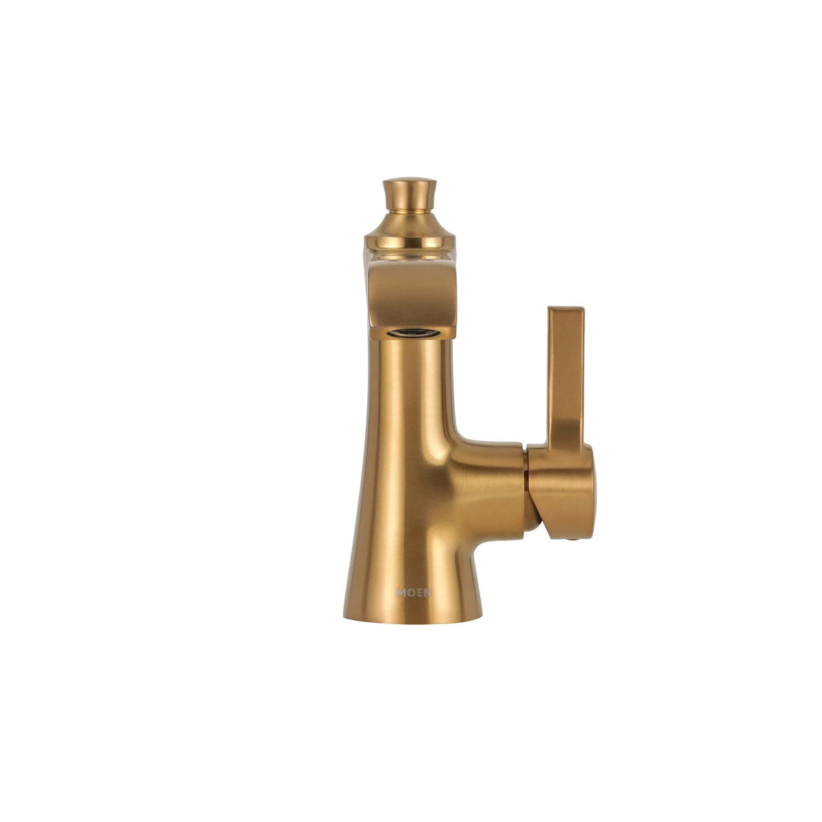 Voss Single Handle High Arc Bathroom Sink Faucet, Brushed Gold Q6O4 - product image 1