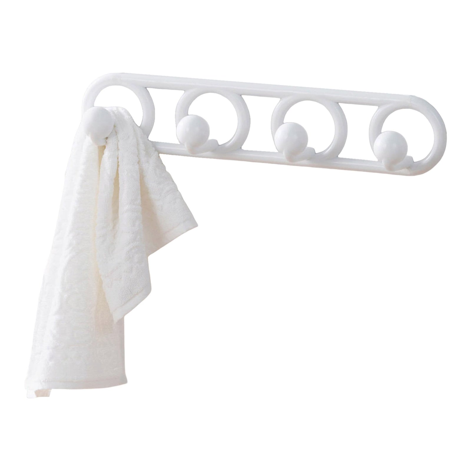 Heavy Duty Plastic 4-Hook Hook, White, 19.7-in R4V5 - product image 1