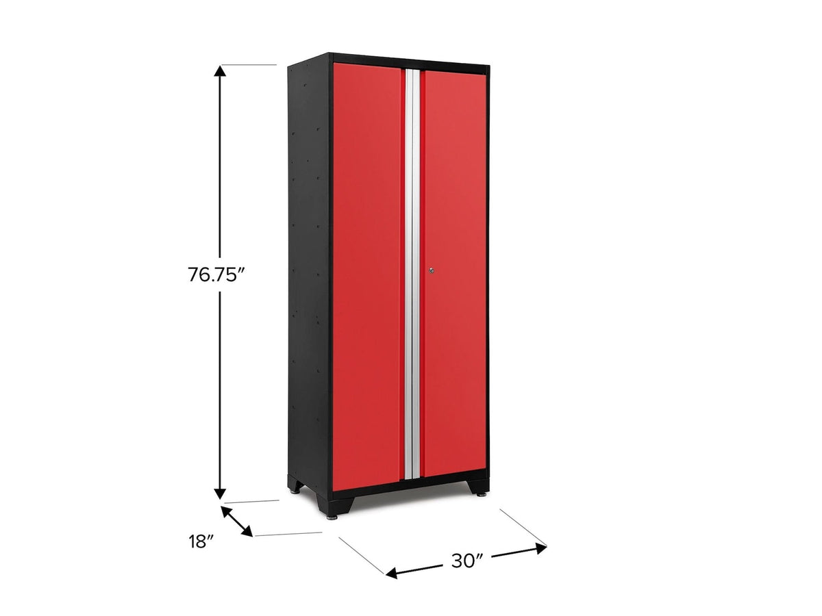 Bold Series 24-Gauge Steel RTA Storage Locker with 3 Shelves, Black/Red, 30-in R7H2 - product image 5