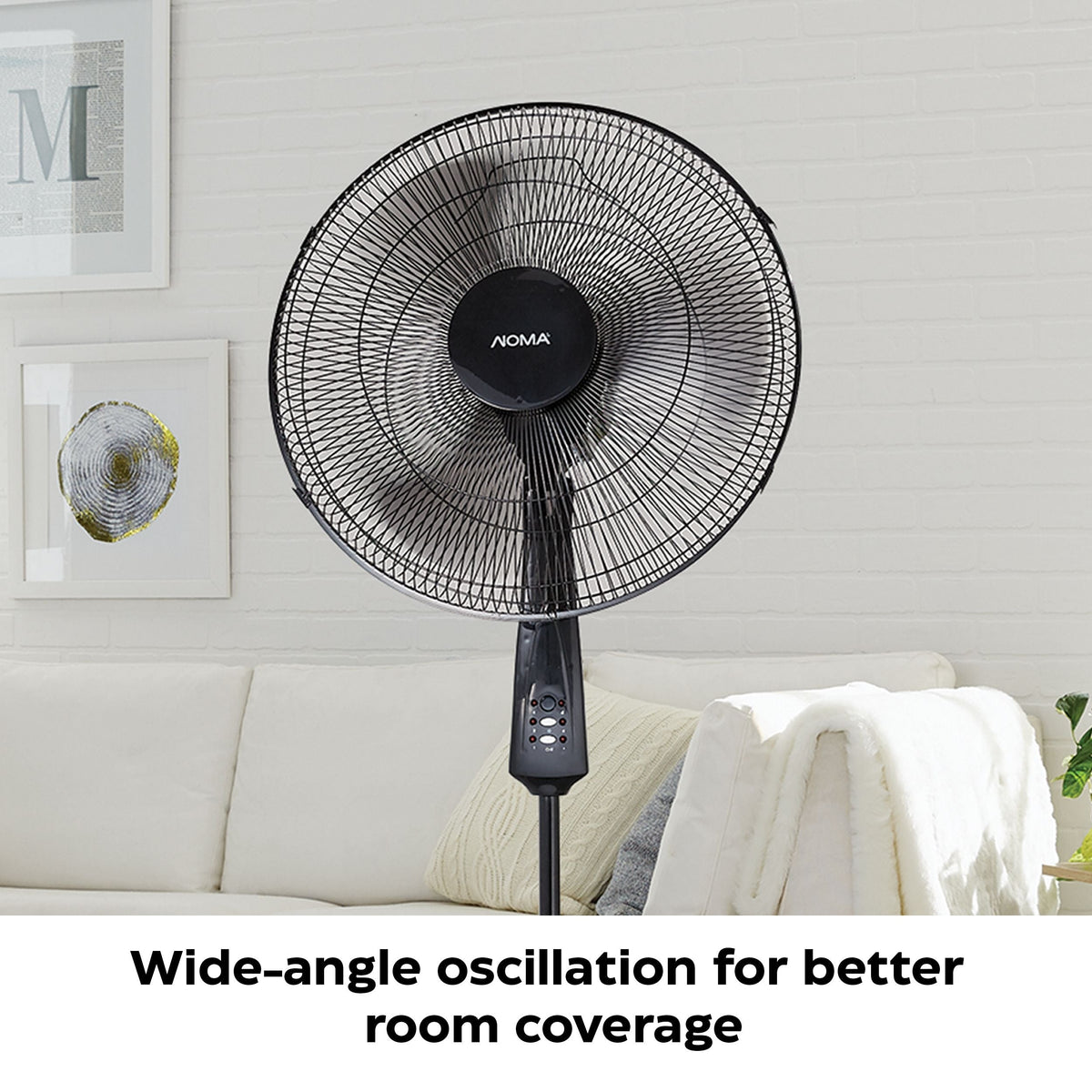 Oscillating Pedestal/Stand Fan with Remote Control, 3-Speed, Black, 18-in N0N8 - product image 6