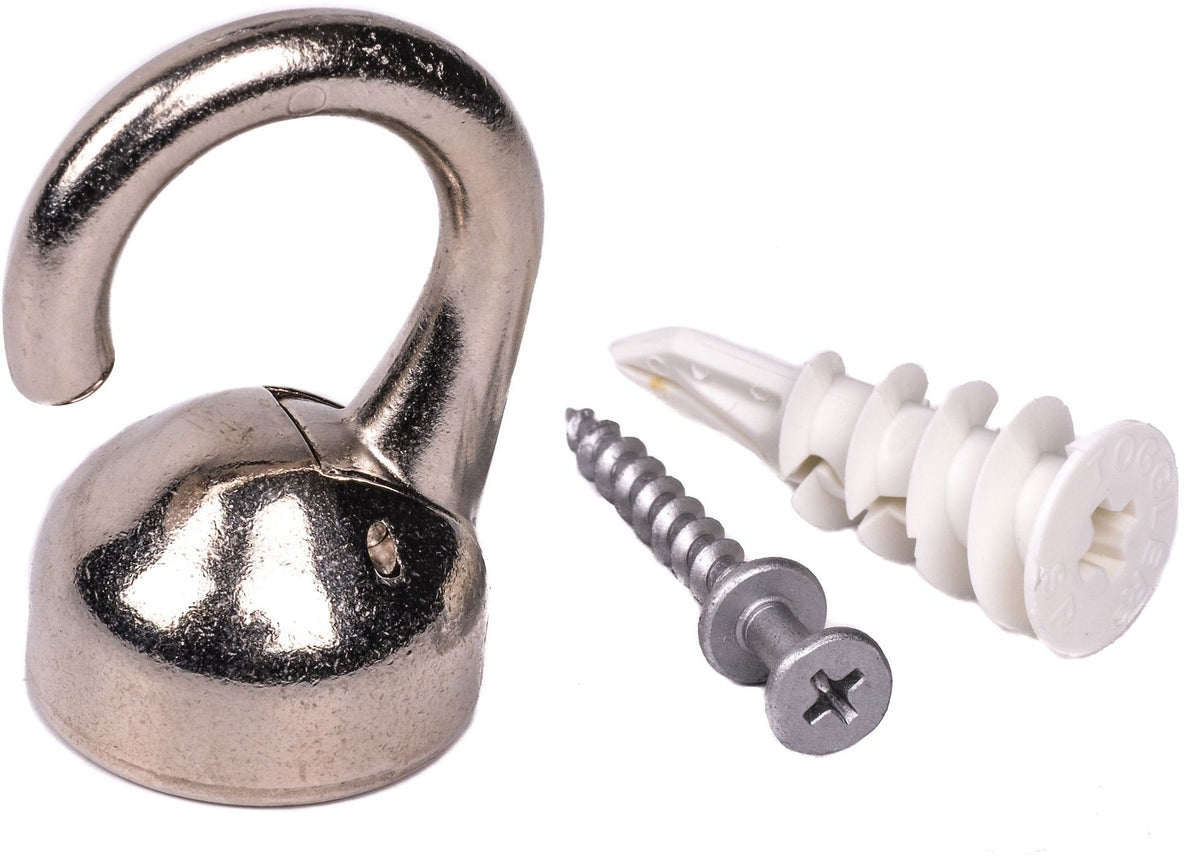 Elephant Ceiling Hook, 360 Swivels, Tool-Free, 100-lb Capacity, Nickel-Finish, 1-pk Z6X9 - product image 1