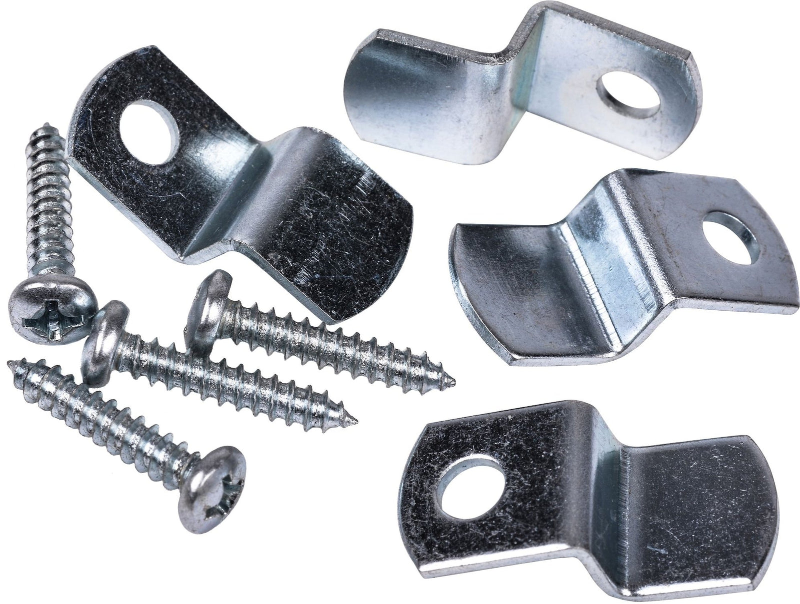 Mirror Holder, For Frameless Mirrors, 20-lb Capacity, Zinc-Finish, 4-pk Y2E0 - product image 1