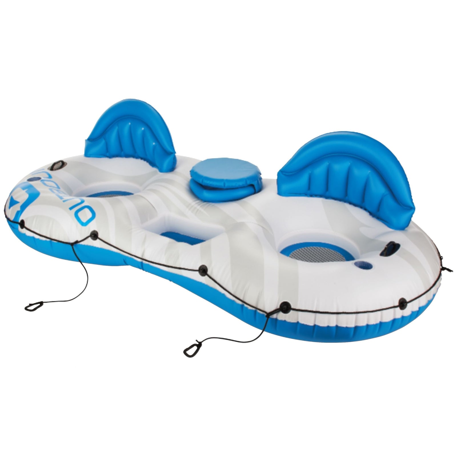 Inflatable Lake Connectable Tube, 2-Person, White/Blue L2D3 - product image 1