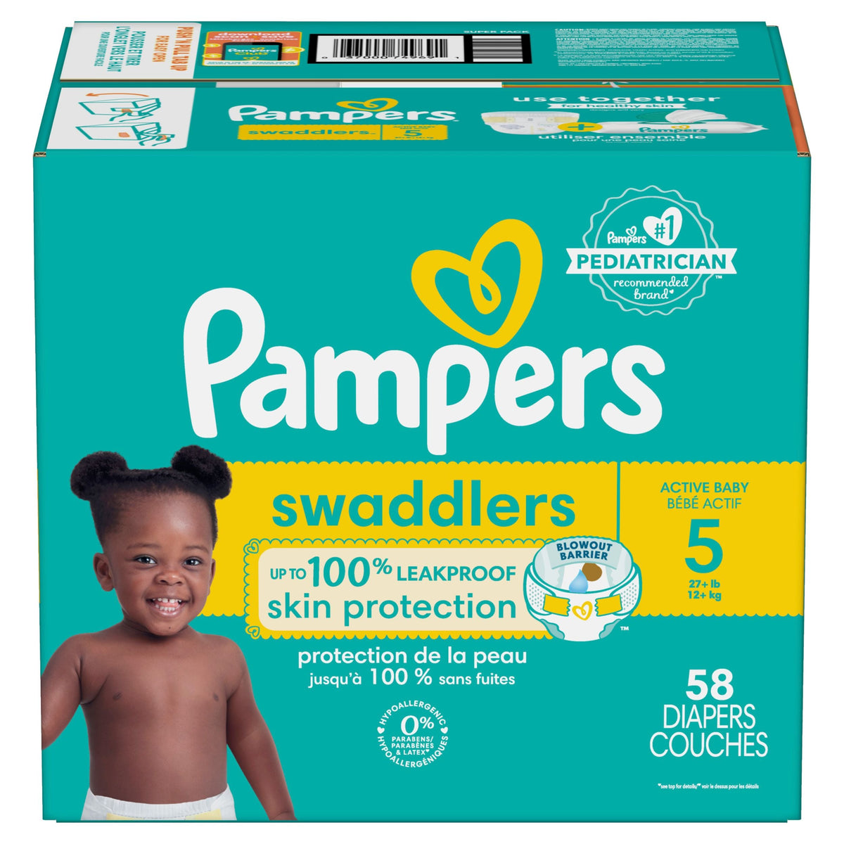 Swaddler Size 5 Leak-Free Baby Diapers, 55-pc R3Z3 - product image 1