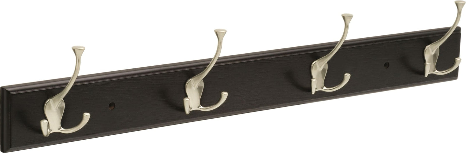 Stainless Steel 4-Tri Hook Rail, Black/Nickel, 27-in H8O3 - product image 1