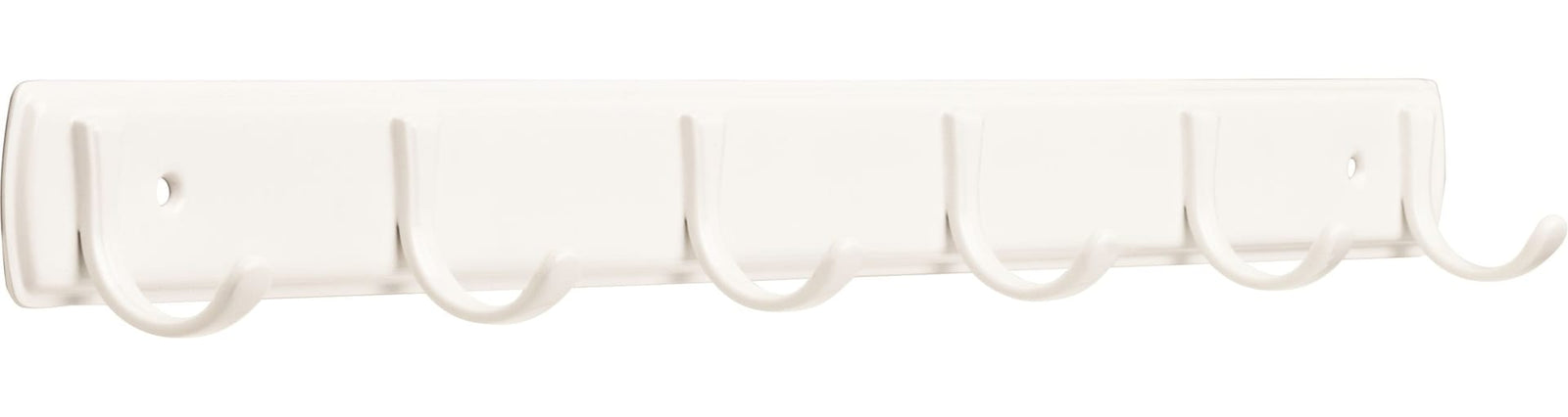 Steel 6-Hook Rail, White, 19-in K7L7 - product image 1