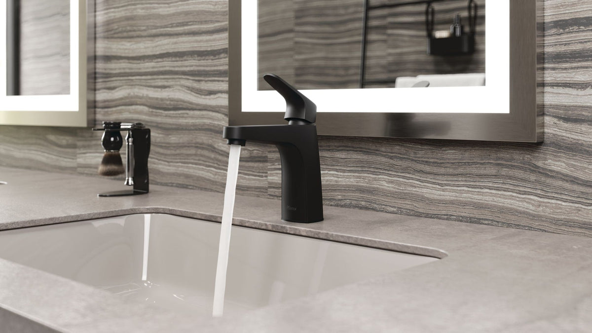 Matlock Single Handle High Arc Single Hole 4-in Centreset Bathroom Sink Faucet, Push & Seal Drain, Matte Black C6X4 - product image 8