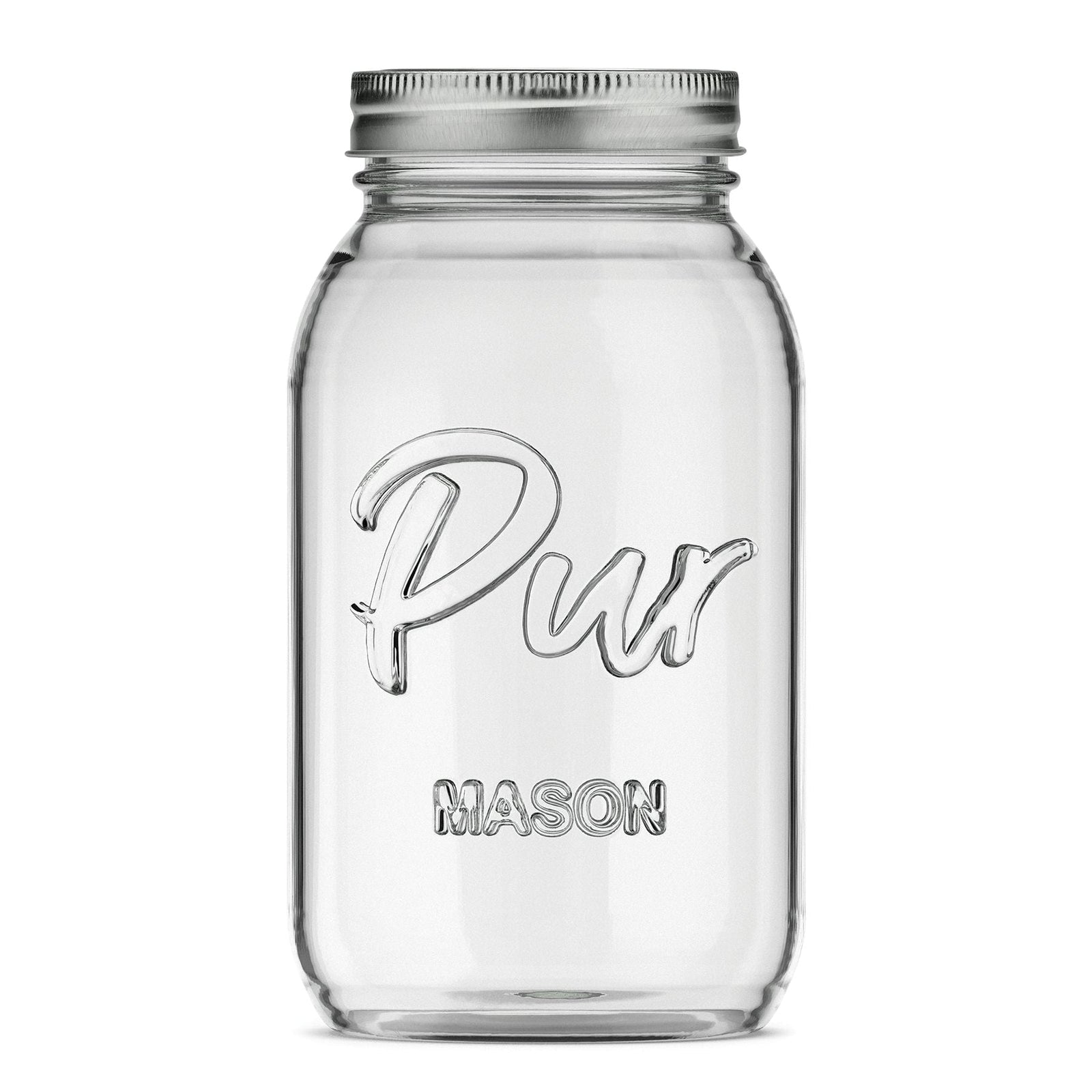 Mason Regular Mouth Canning Glass Jar with Lid & Band, 32-oz/946-mL, 12-pk V2W7 - product image 1