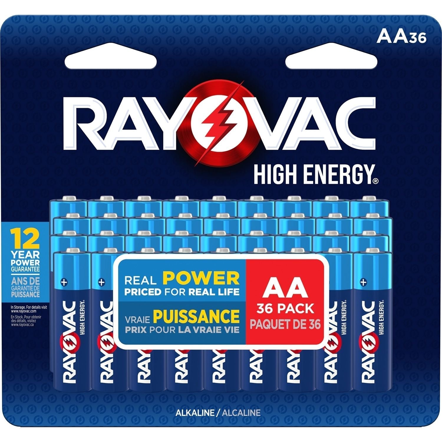 HIGH ENERGY AA Alkaline Batteries, Long Lasting, All Purpose, 36-Pk R8C2 - product image 1