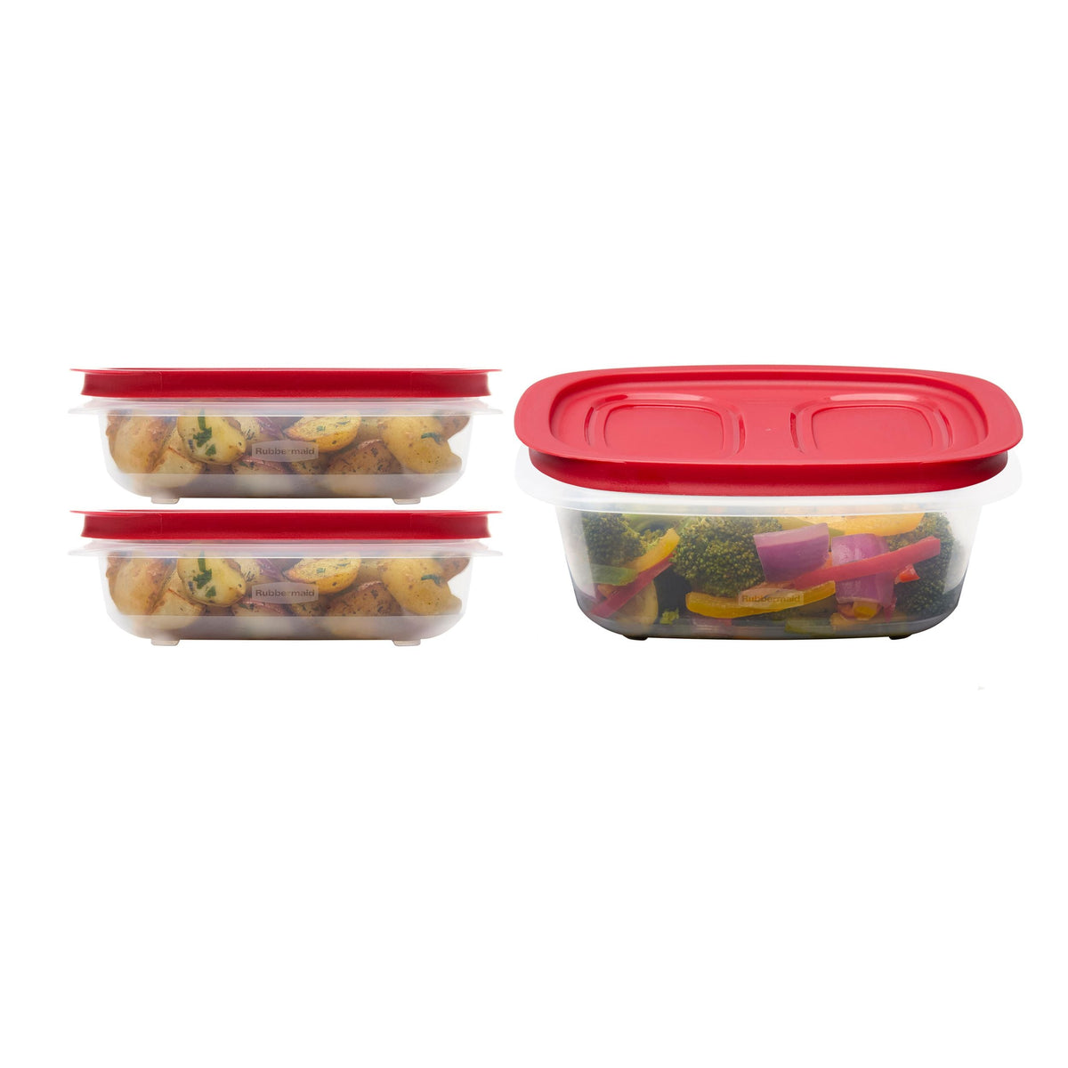 3.57-Cup (2) and 5.26-Cup EasyStore Rectangle Food Storage Containers with Lids, 3 Pack S2P7 - product image 1