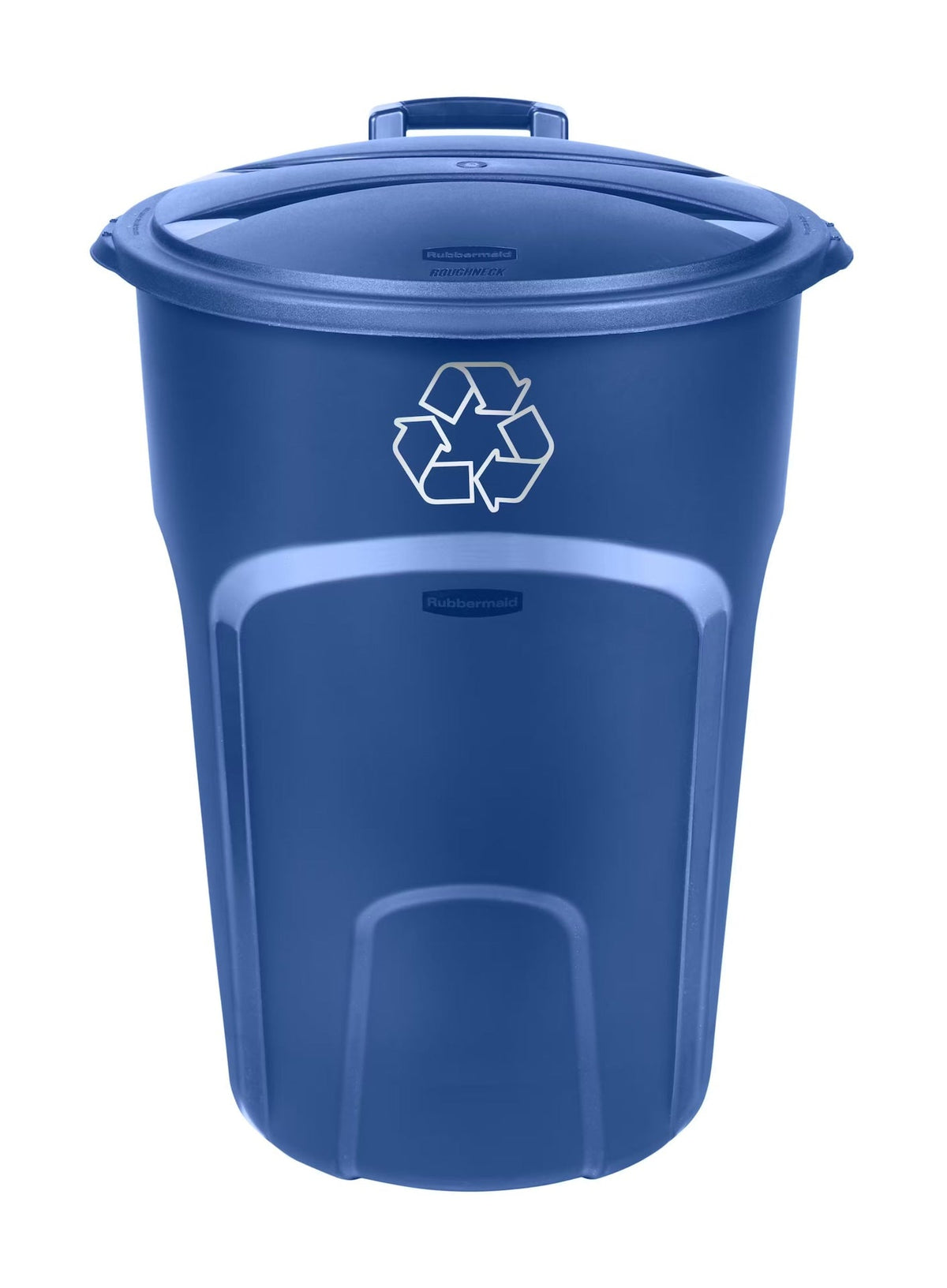Plastic Circular Wheeled Recycling Blue Box with Handle, 121-L W0L6 - product image 1