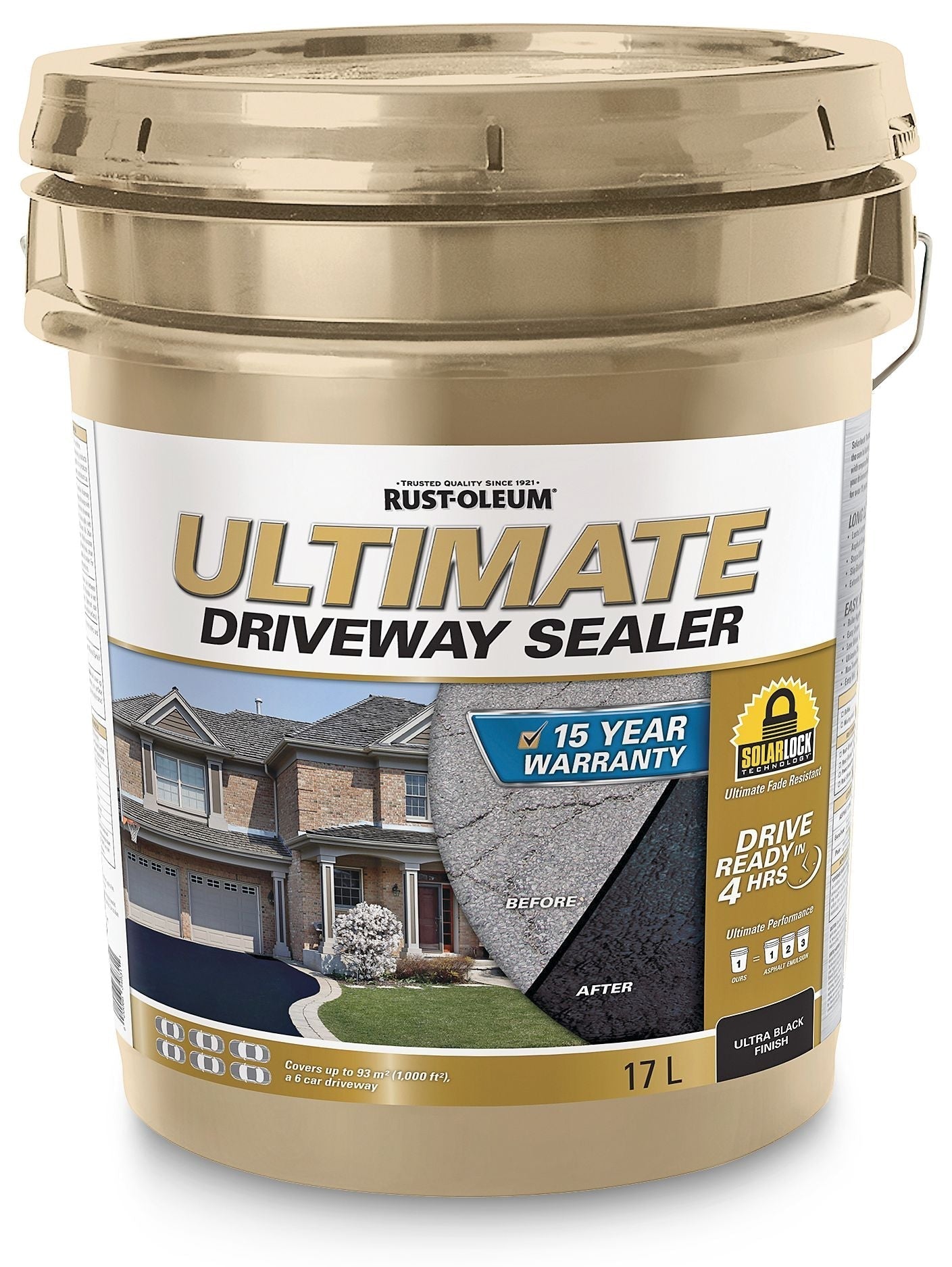 15-Year Ultimate Asphalt Driveway Sealer, 1000 sq. ft Coverage, Ultra Black, 17-L P7W4 - product image 1