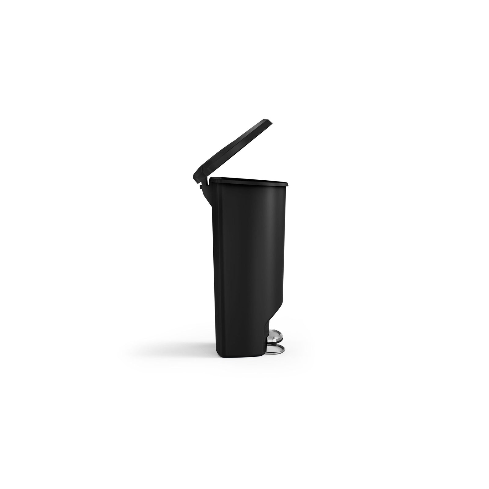 Plastic D-Shaped Step Garbage Can, Black, 50-L V5B4 - product image 7