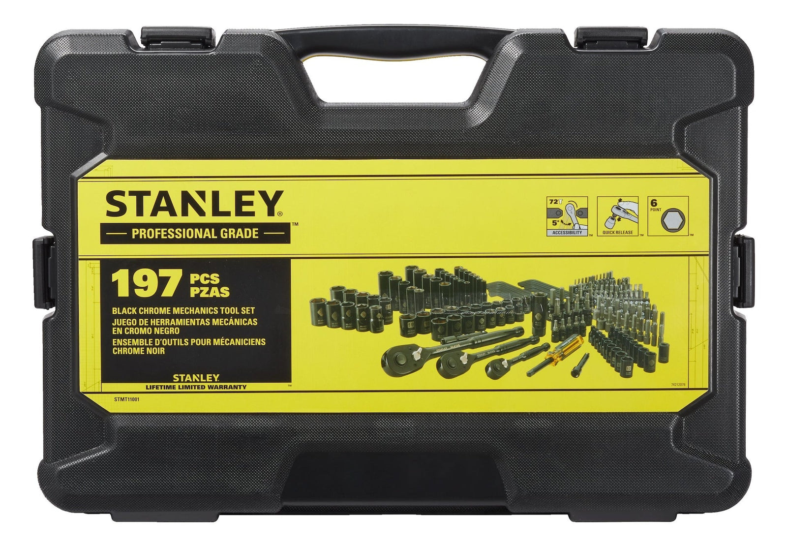 Professional Grade Black Chrome Socket Set, SAE/Metric, 197-pc Z7Y6 - product image 3