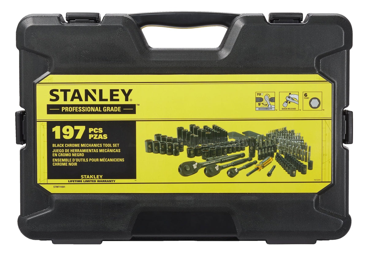 Professional Grade Black Chrome Socket Set, SAE/Metric, 197-pc J8M5 - product image 3