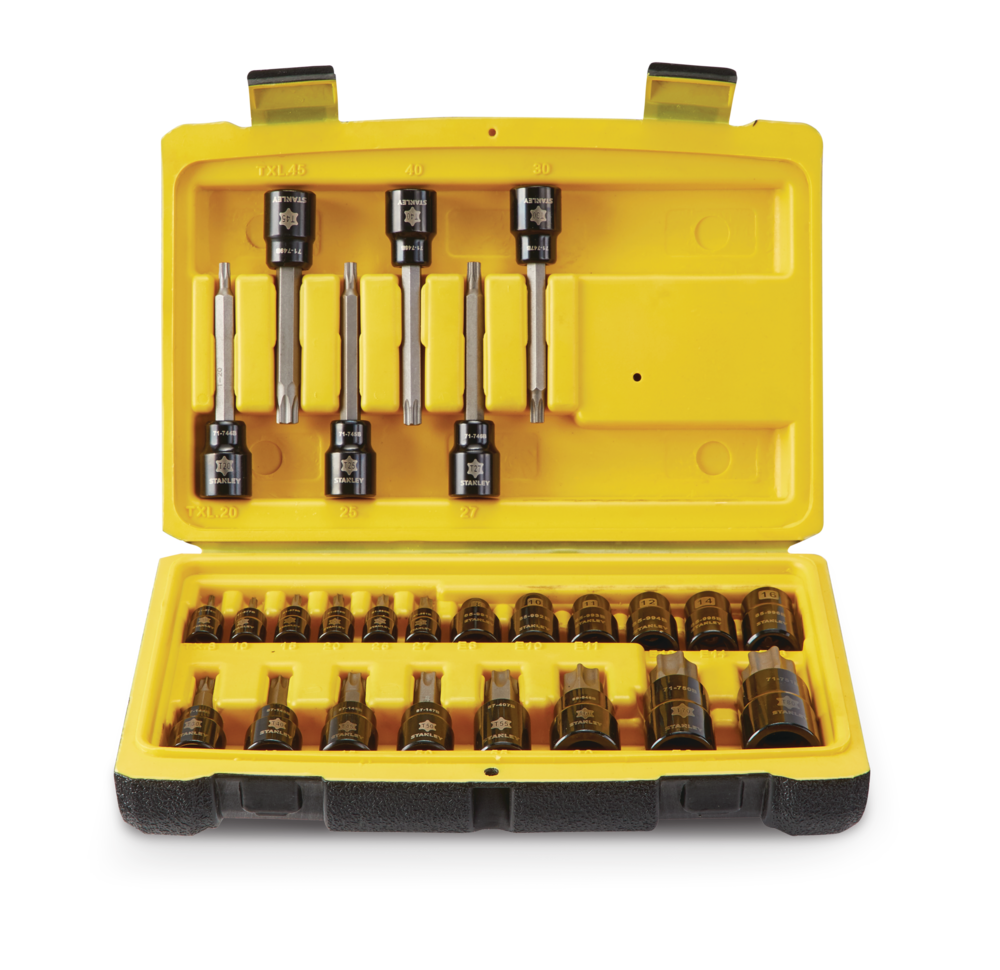 Professional Grade Black Chrome Torx Bit Socket Set, 26-pc, SAE/Metric T8E8 - product image 3