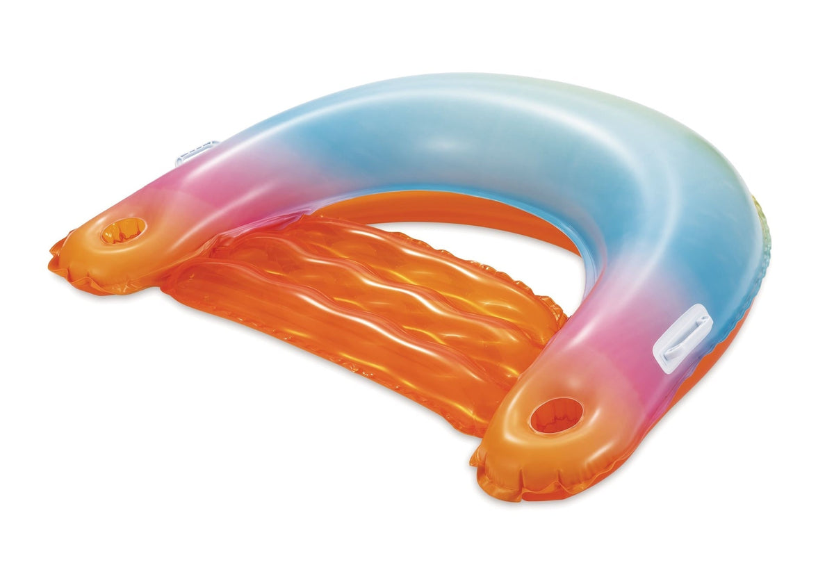 and Finn Sunset Inflatable Ombre Pool Floating Chair with Cup Holders, Multi-Colour P0D3 - product image 1