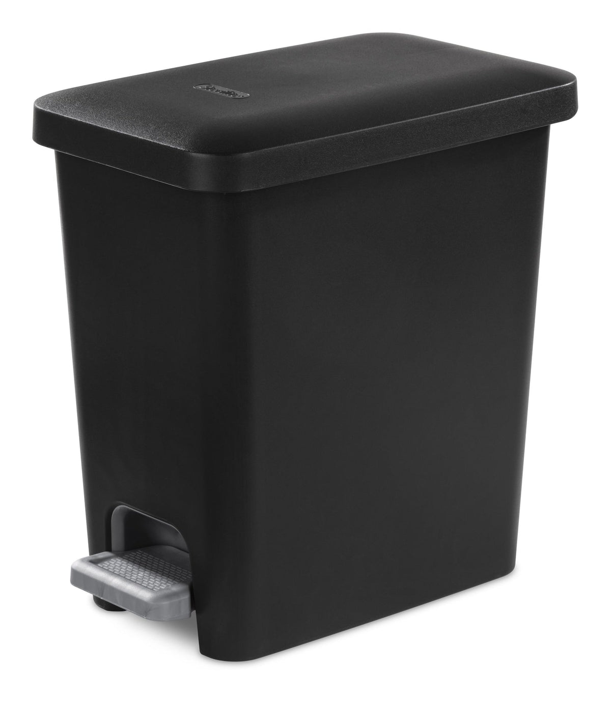 Ultra Plastic Rectangular Step Garbage Can, Black, 10.2-L W3C2 - product image 1