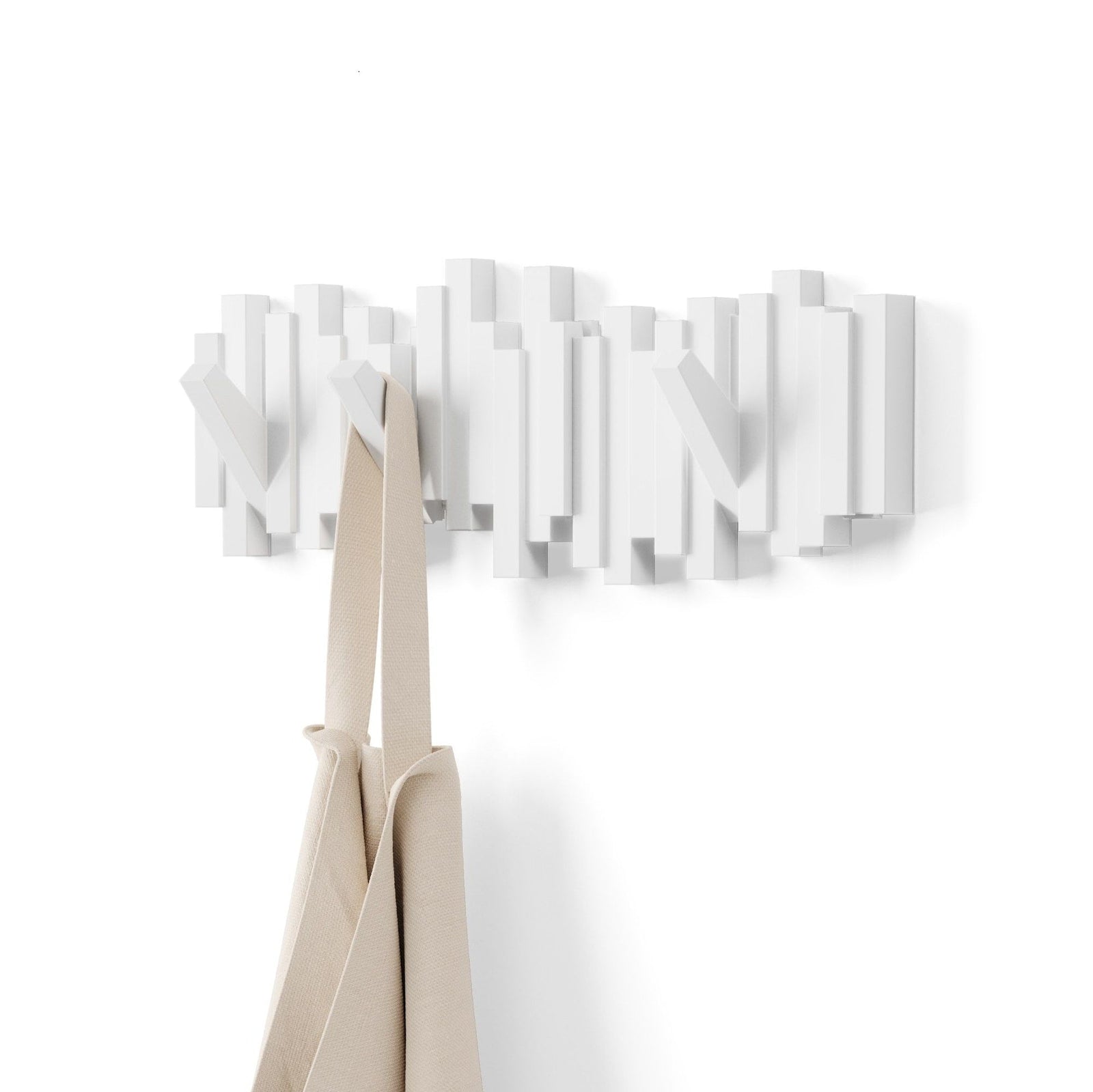 Multi 5 Hook Rack, White W7S4 - product image 1