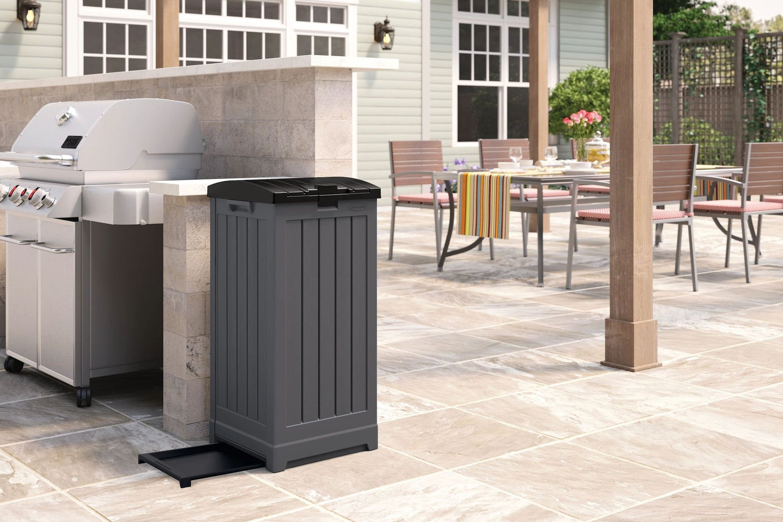 Trash Hideaway Outdoor Garbage/Trash Refuse Container, 135L E6C0 - product image 5