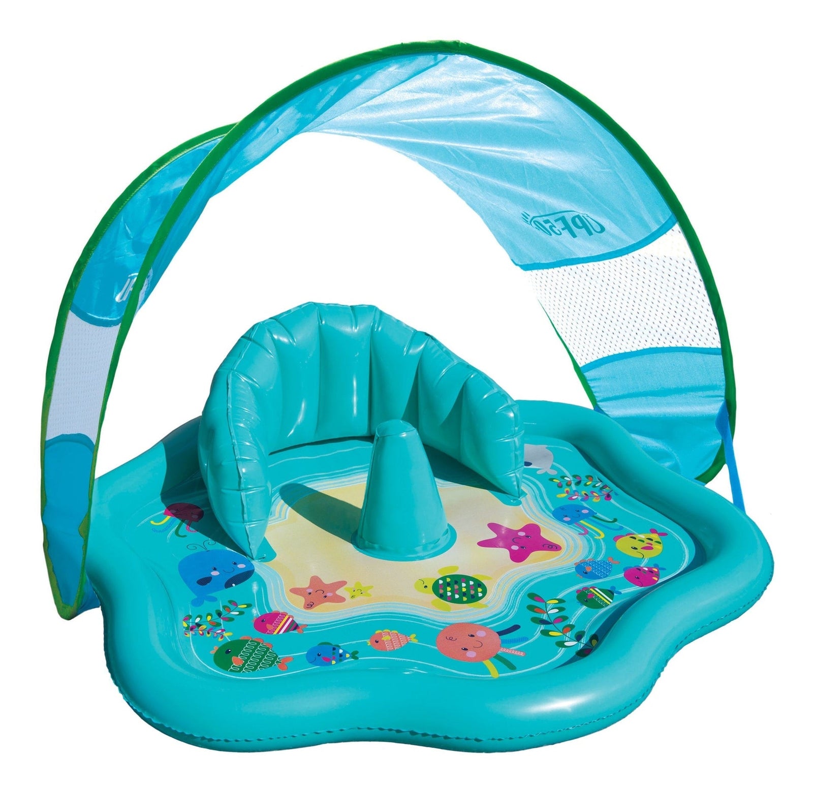 School Inflatable Baby Splash Mat with Canopy, 28-in, Ages 6-18m C5V5 - product image 1